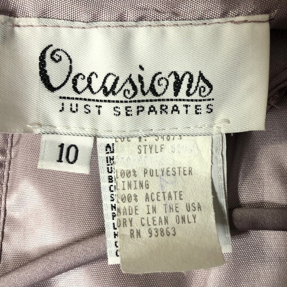 New OCCASIONS JUST SEPARATES Lavender Satin 2-Piece Strapless Skirt Set- Size 10 - Picture 6 of 14